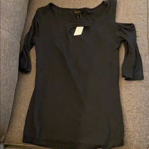 Goldray ribbed black top